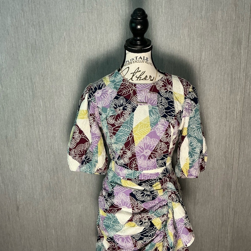 AUREUM Multicolor Geometric Mini Dress Size Small - Picture 2 of 12
